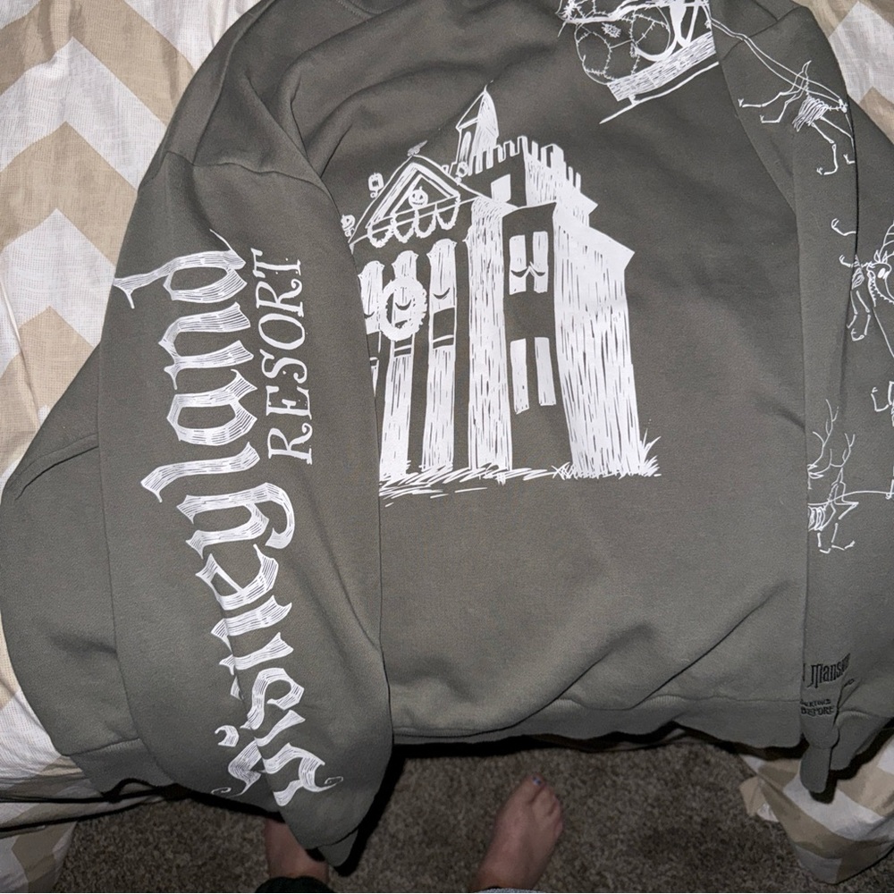 Disney Haunted Mansion Gray Sweatshirt - Picture 2 of 2